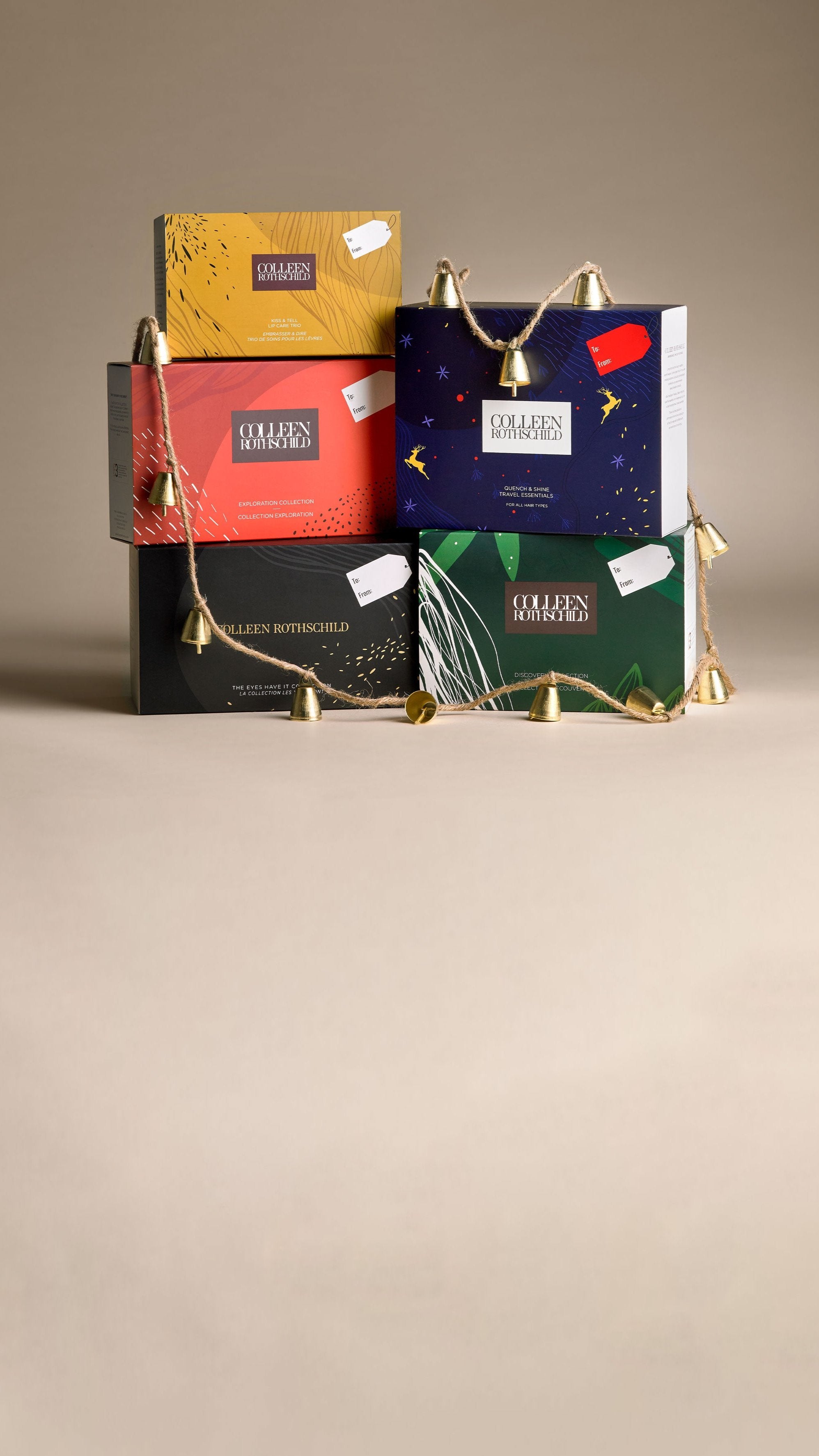 Holiday gift set boxes.