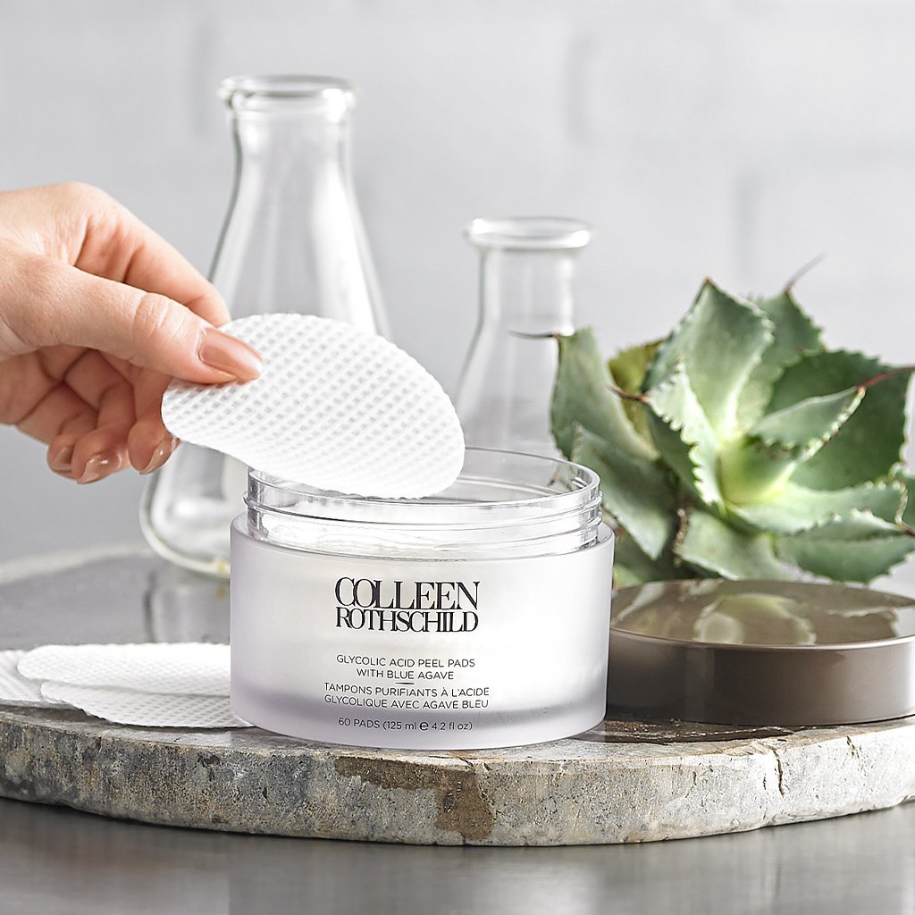 Glycolic Acid Peel Pads with Blue Agave - Colleen Rothschild Beauty